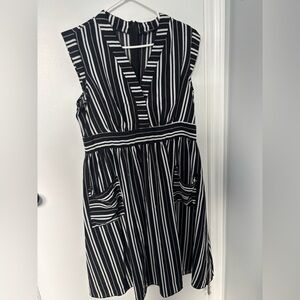 Black and White Striped Dress